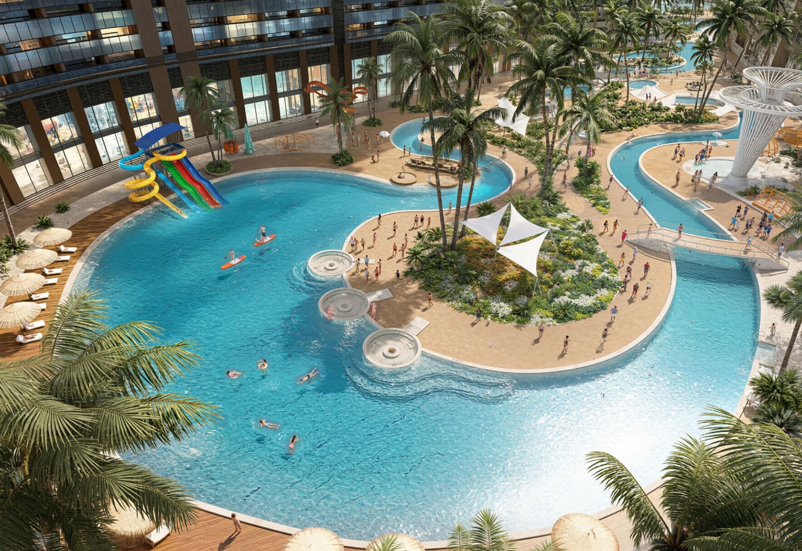 Hồ trung tâm Central Lagoon Noble Crystal Riverside kiến tạo điểm chạm chữa lành, nơi mỗi bước dạo bên mặt nước đều trở thành khoảnh khắc tái tạo thân tâm trí.