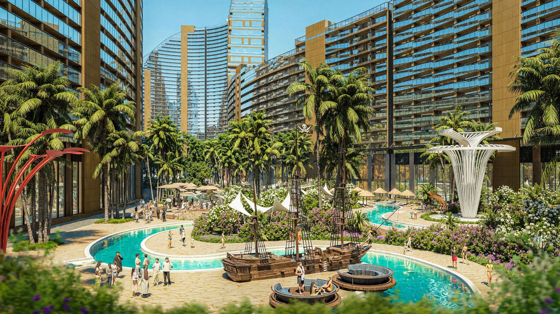 Tiện ích Noble Crystal Riverside mở ra hệ sinh thái nghỉ dưỡng đẳng cấp, nơi mặt nước trung tâm, không gian xanh và chuỗi trải nghiệm thượng lưu cùng hội tụ giữa lòng đô thị.